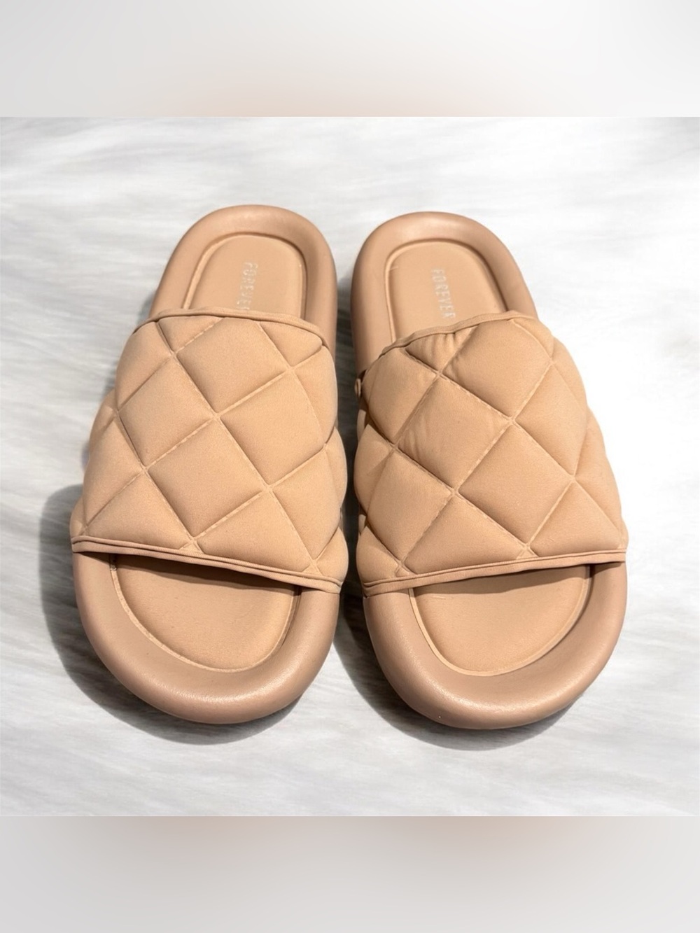 Quilted Slide Sandals in Blush
Nude 8 - 8.5 New